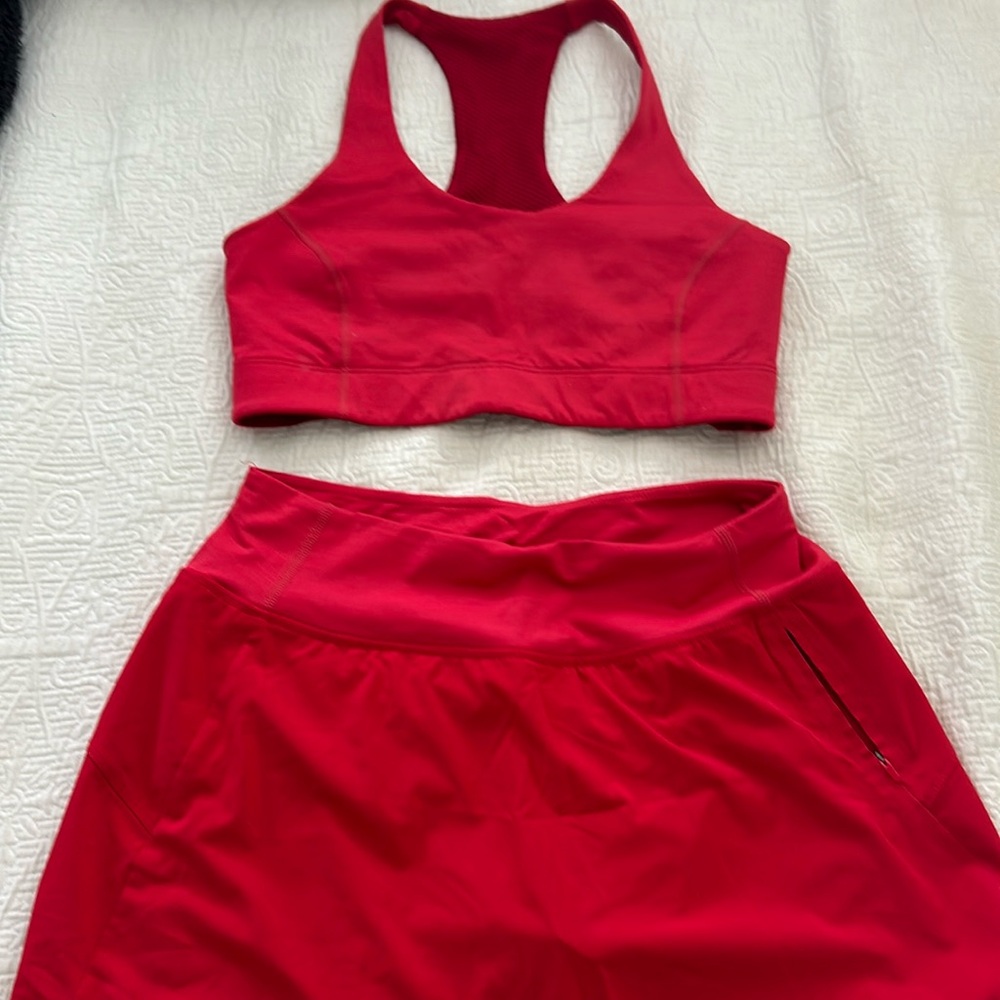 Outdoor Voices Minimal Skort and All Time Bra SET